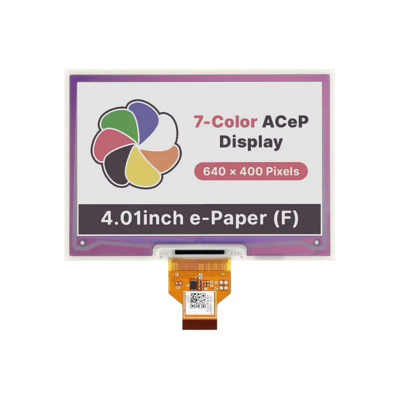 E-Paper E-ink Raw 디스플레이, PCB 없음, ACeP 7 컬러, 640 × 400, 4.01 인치