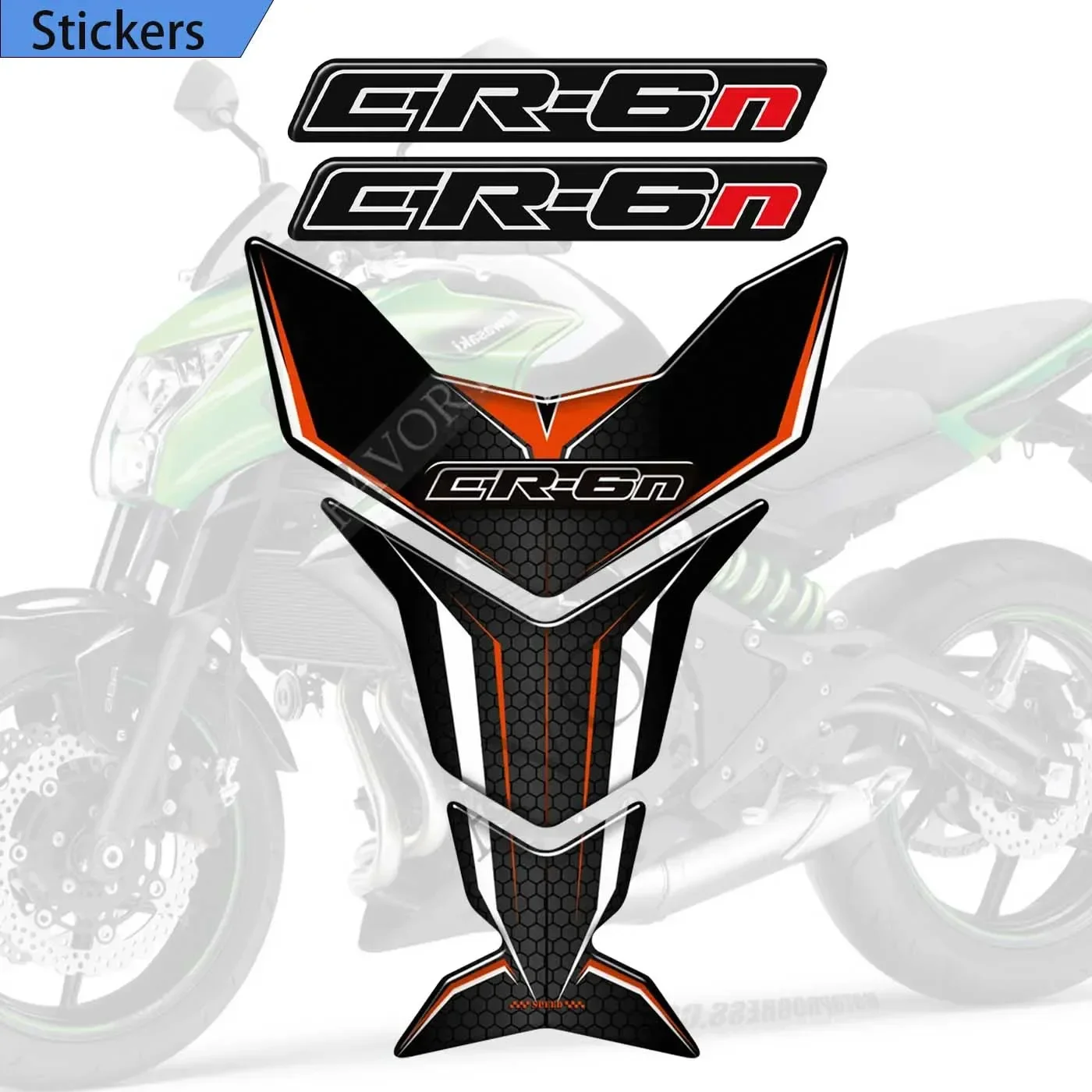 2016 2017 2018 2019 2020 Logo Emblem Kit bahan bakar minyak stiker pelindung lutut bantalan tangki cocok Kawasaki ER6N ER-6N ER 6N