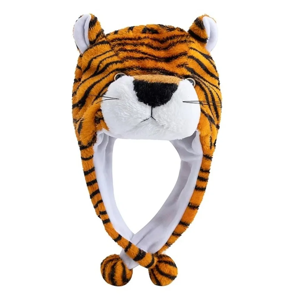 Cartoon Panda Animal Earflap Cap Tiger Pig Plush Beanies Soft Elephant Ear Protection Hat Party