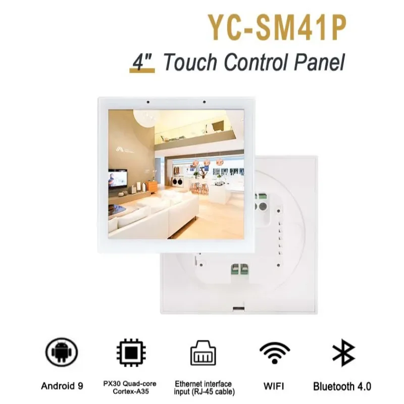 4 inch home smart panel with ac100-240v POE  RS485 RJ45 Smart home tablet