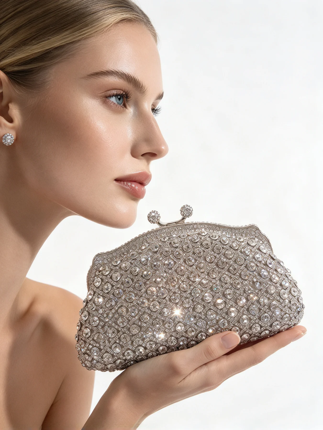 Factory Supply Hot Crystal Diamond Purse Ladies
