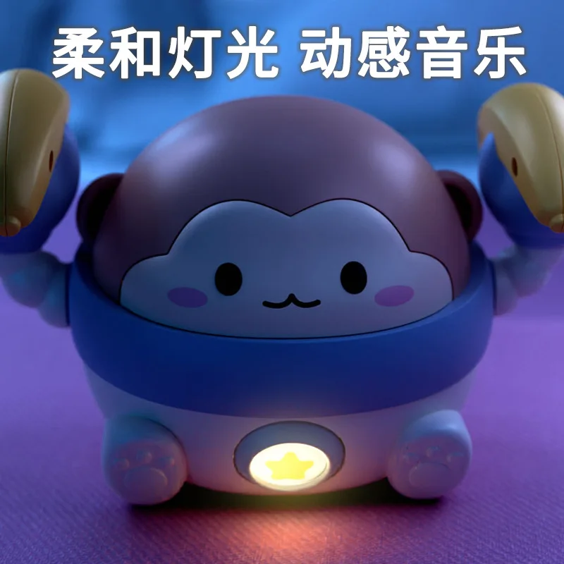 Banane électrique, singe tombant, musique légère, formation tête haute pour bébé, apprentissage à griller, cadeaux, jouets d'éducation précoce