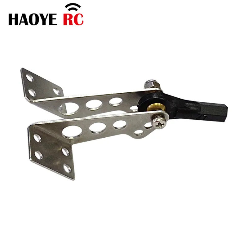 Haoye 1 Set Metallhörner + Bolzen durch Kugel, silberfarben, für RC-Flugzeuge, Teile, elektrische Flugzeuge, Schaumstoffmodell, Ersatzzubehör