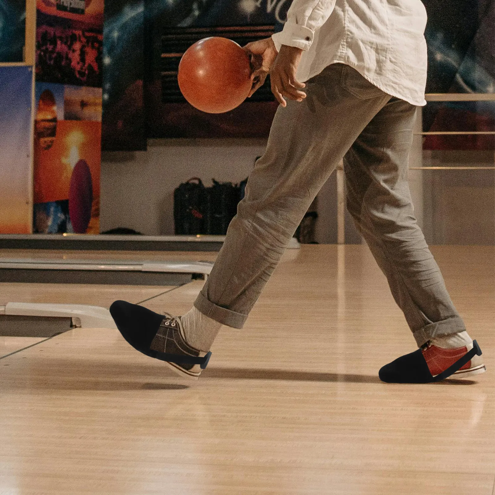 

Пара накладок для обуви для боулинга, высокопроизводительный скользящий коврик, легкий портативный аксессуар для боулинга, подходит для всех размеров