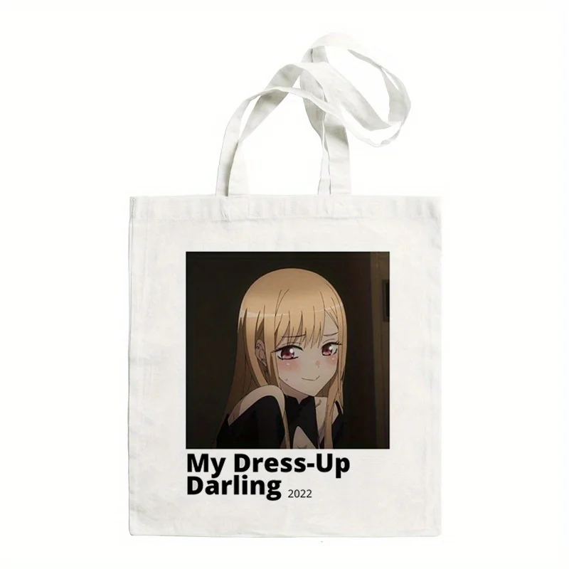 

My Dress-Up Darling Anime Character Tote Bag Large Capacity Lightweight Foldable Shoulder Bag Streetwear for Teens & Adults