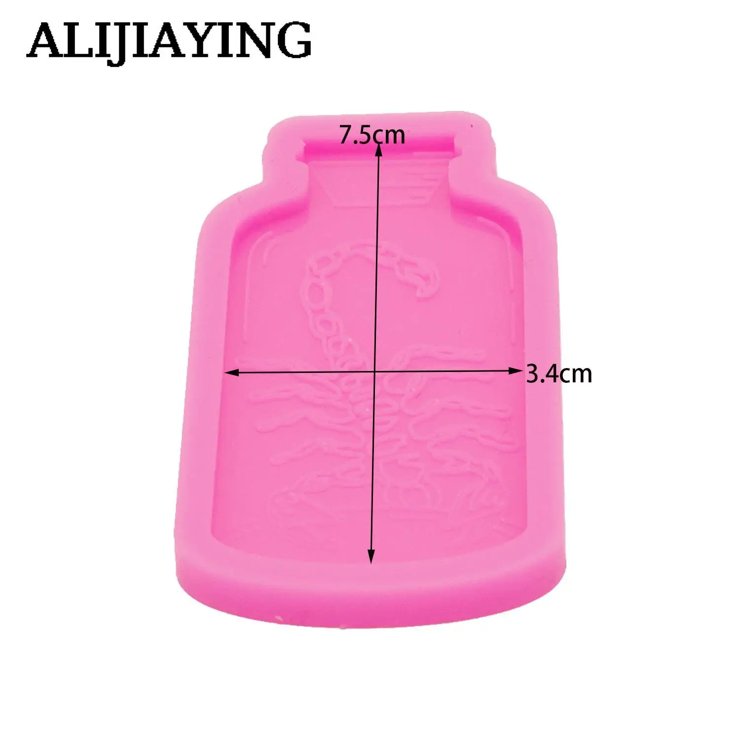 DY1276 Glossy Halloween Decoration Bottle Jar with Spider Scorpion Bat Mold for DIY Epoxy Resin, Vase Silicone Molds Chocolate