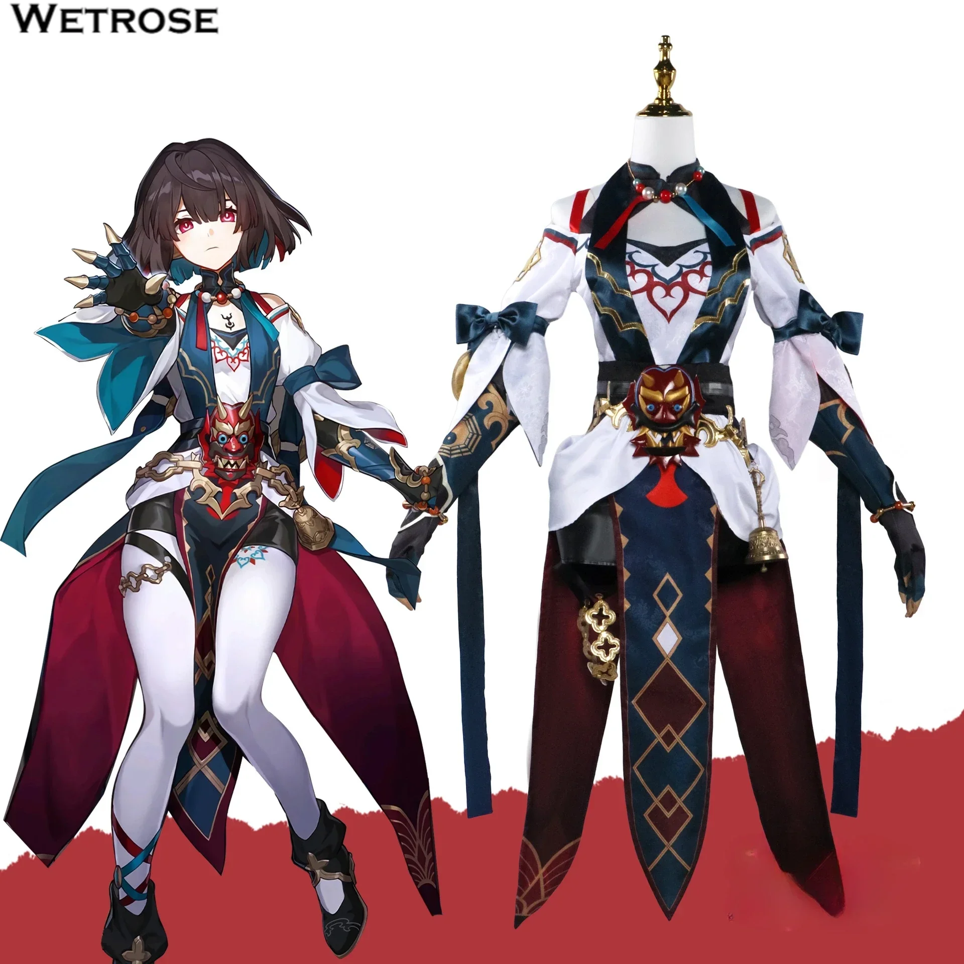 【Wetrose】In Stock Xueyi Cosplay Costume Honkai Star Rail Xue yi Сюэи Full Set Wig Shoes Halloween Xmas