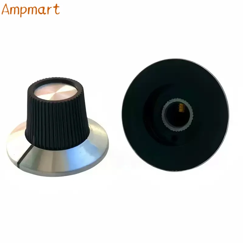 SCI RN-113B Bakelit-Knopf, 29,5 x 18 mm, für Audioverstärker, Potentiometer und Effektpedale; Knopfloch: 6,4 mm – Detail 6