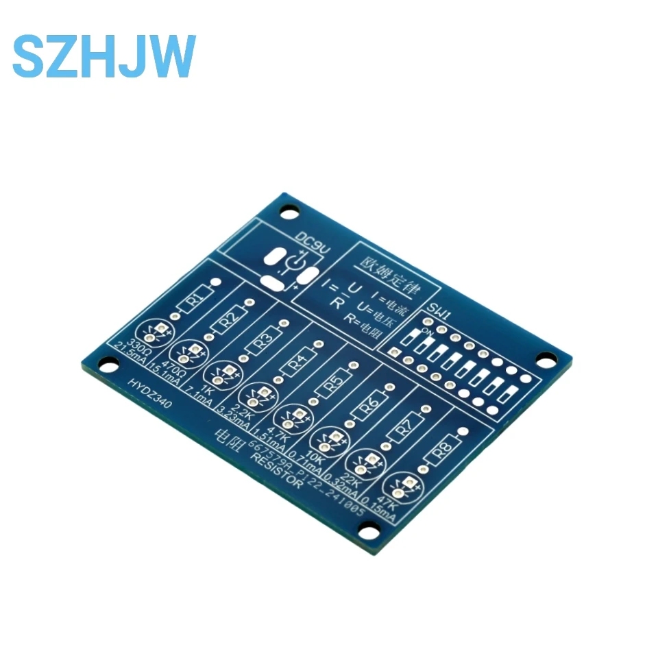 DIY Soldering Practice Kit DC 9V LED Current Test Ohm Electronic Manufacturing DIY Parts Experiment Training Teaching Kit