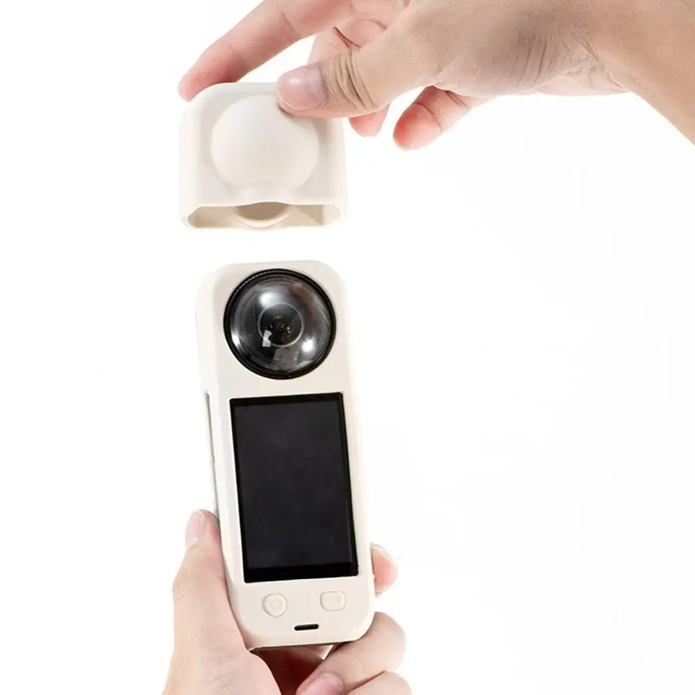 غطاء العدسة ل Insta360 X5 غطاء حامي ملحقات الكاميرا المضادة للغبار المضادة للخدش سيليكون واقية ل Insta 360X5