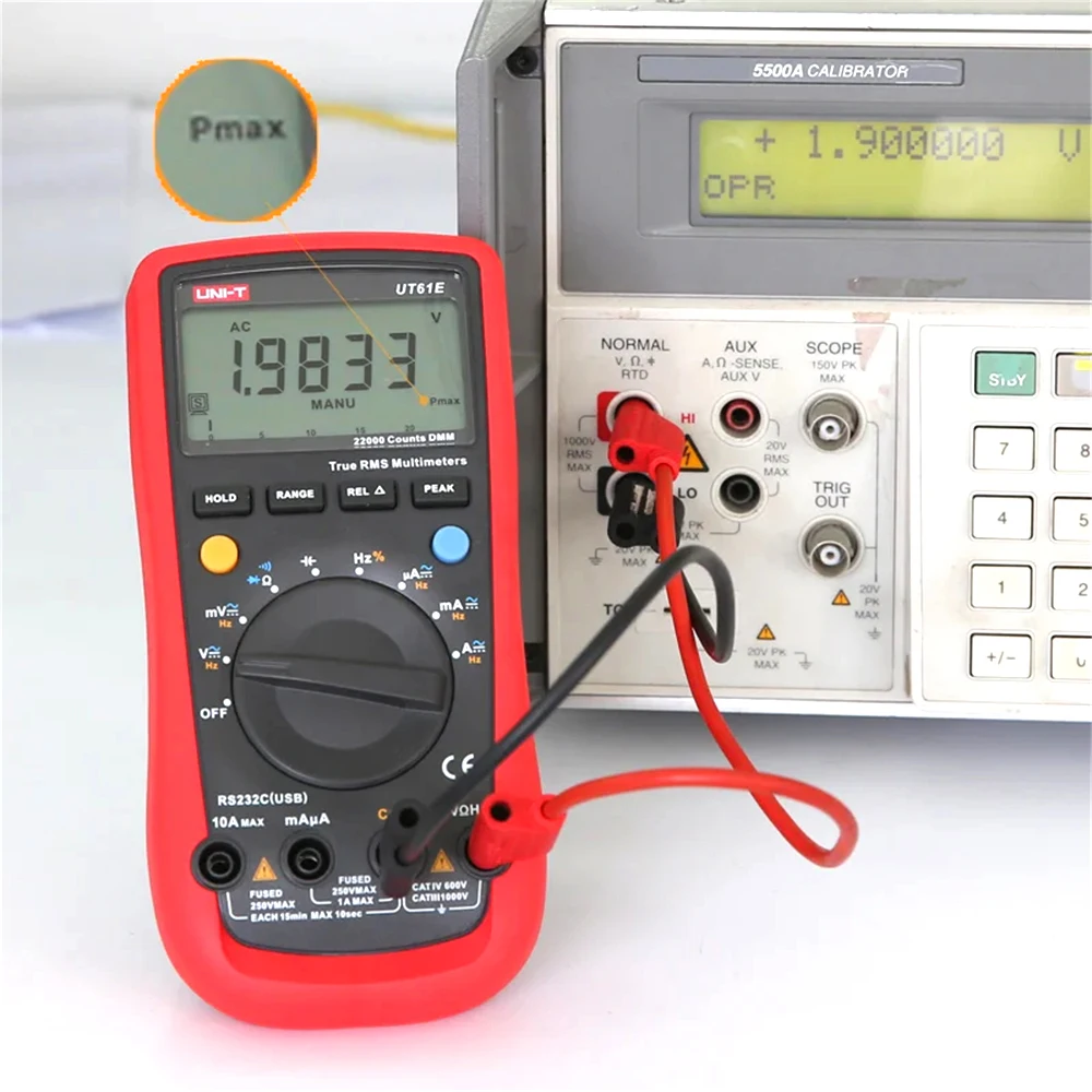 UNI-T UT61E المهنية المتعدد الرقمي 22000 التهم مقياس التيار الكهربائي الفولتميتر مكثف المقاومة تردد عداد كهربائي
