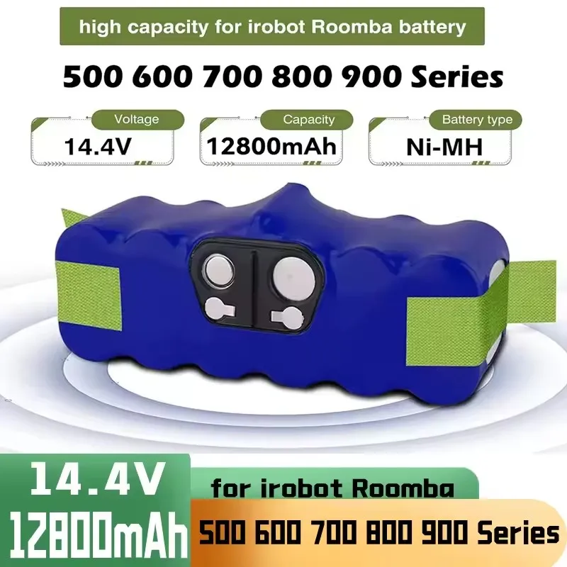 

14.4V 12800Ah Li-ion Battery For iRobot Roomba Vacuum Cleaner 500 600 700 800 Series 510 530 550 560 650 770 780 790 870 880 R3