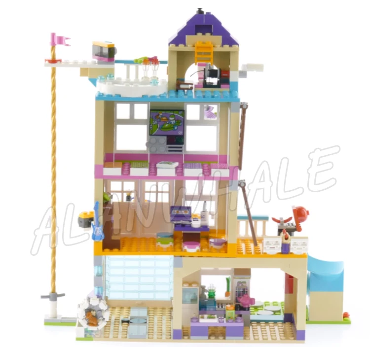 808pcs Friends Heartlake House Tree 4-story Converted Ultimate Base Fire Station 10859 Building Blocks Toy Compatible With Model