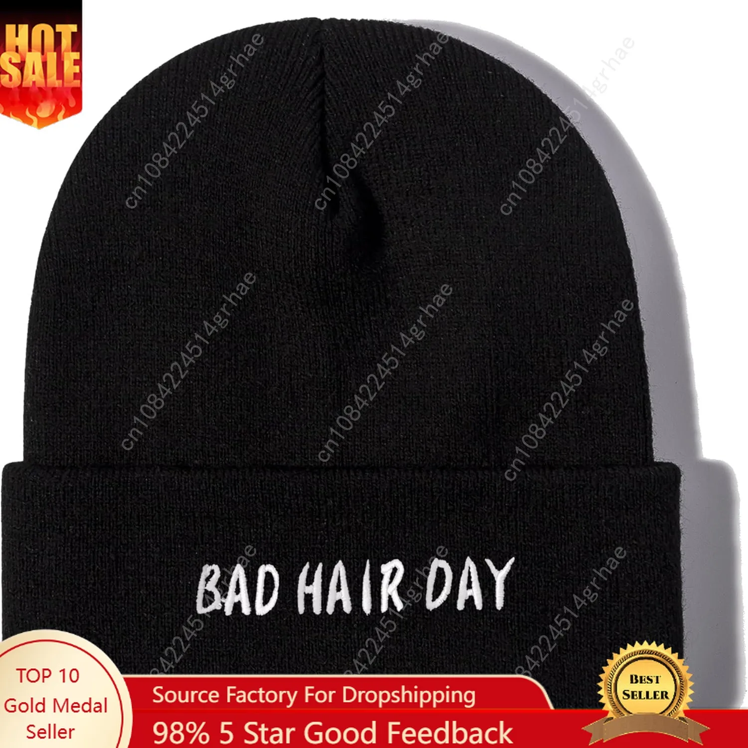 

Embroidered Beanie Hat for Women Men
