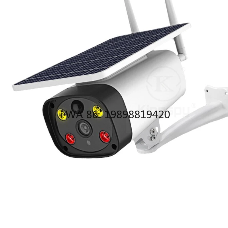 Outdoor Waterproof Wireless PIR Starlight IP67 Solar Powered Battery Security LTE 4G Solar With SIM Card Slot
