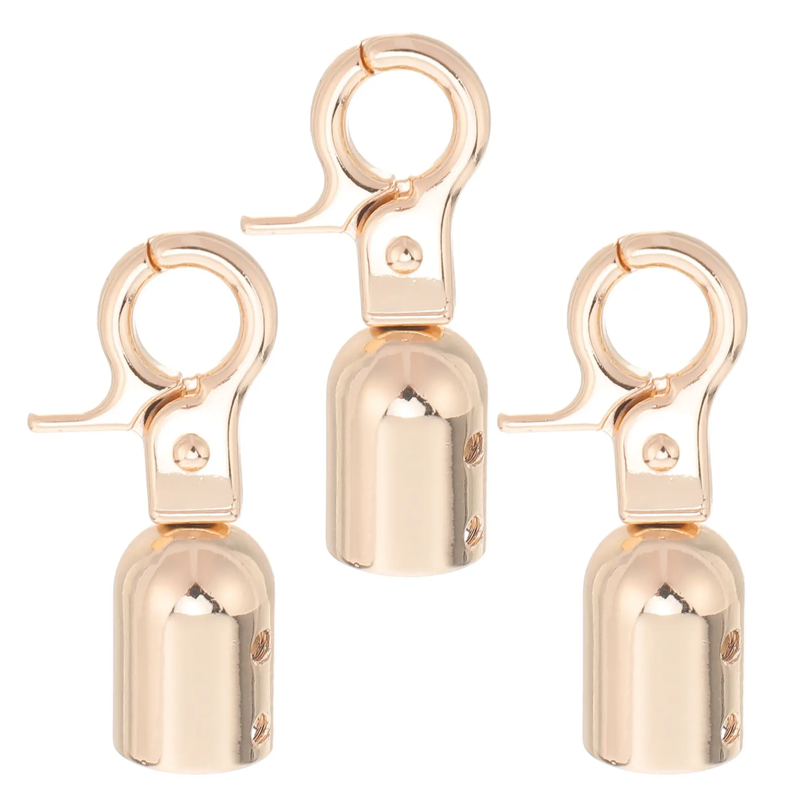3Pcs Robust Metal Carabiner Rope End Hooks Secure Snap Hook Fittings for Stanchion Systems Event Management Hotel Lobby Safety