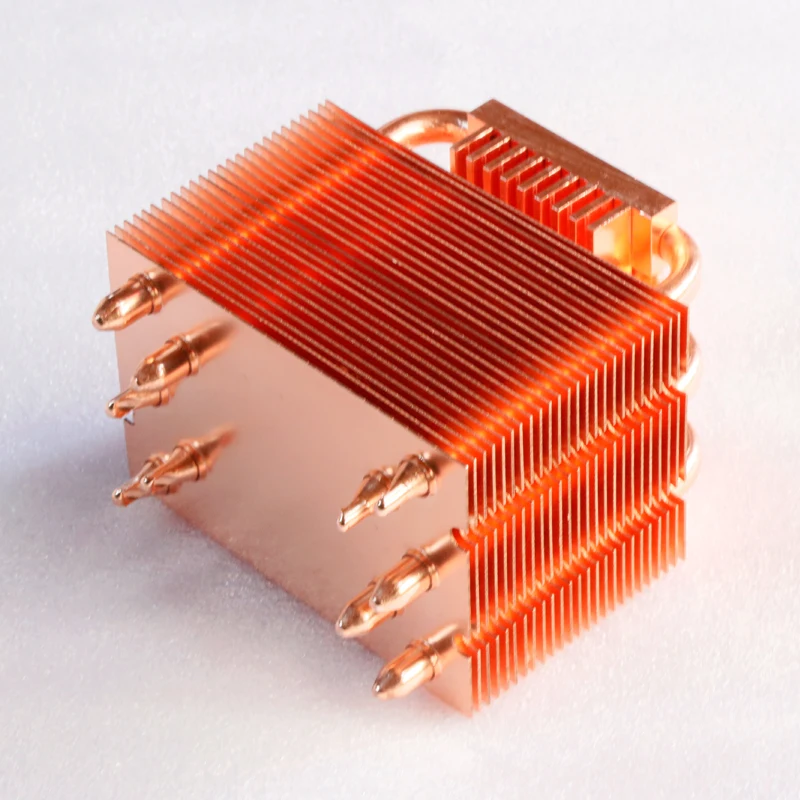 Factory Custom Cooler Air Cooling Copper Heatpipe Heatsink Block Copper Heat Sink For Cpu