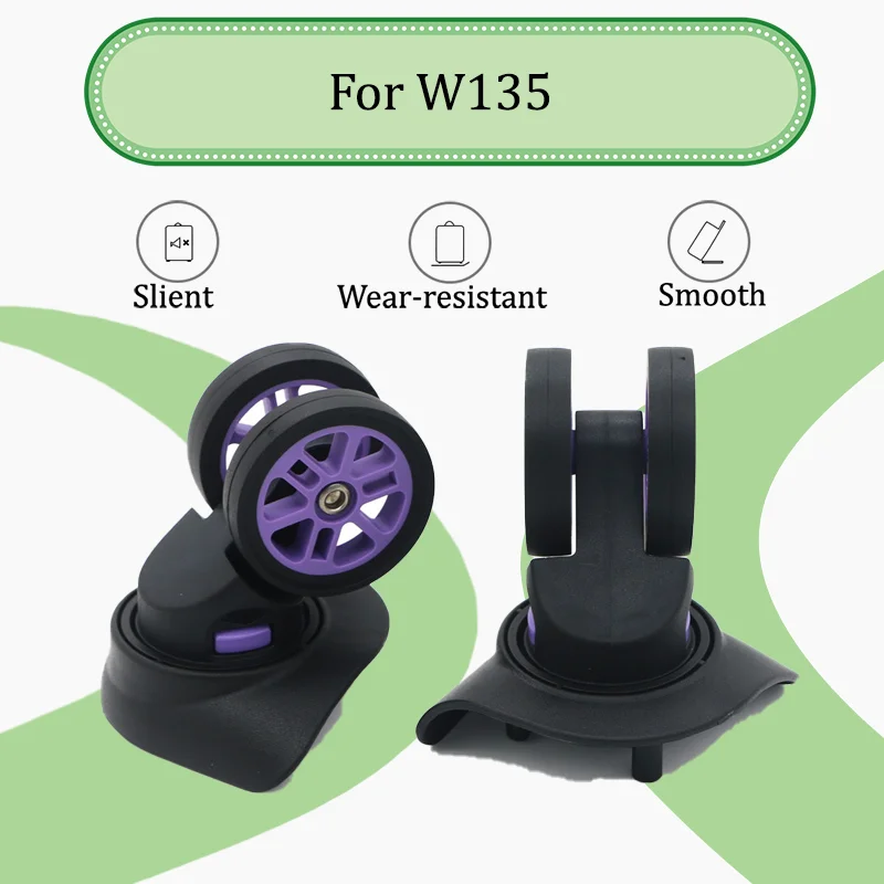 

For W135 - Universal Luggage Wheel Replacement Parts - 2/4 Pieces. Silent Rolling Wheel Repair kit For Replacement