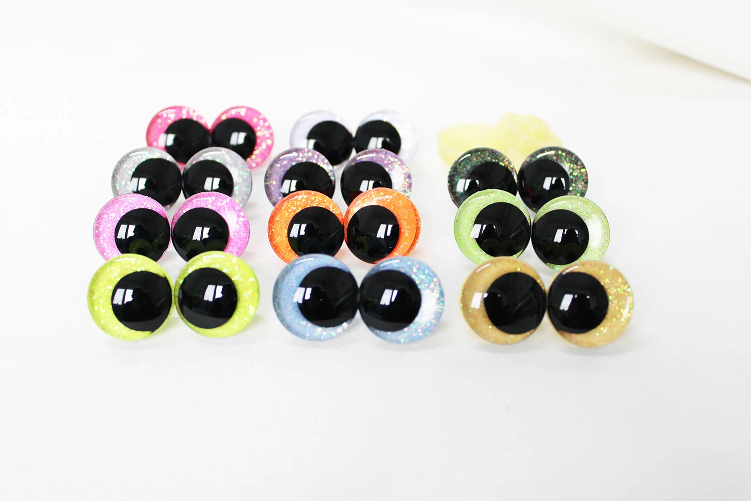 10pcs new strange eyes  12mm 14 16 18 20 25 30mm 35mm 3D comical glitter toy safety eyes  doll eyes eyes with hard washer -C11