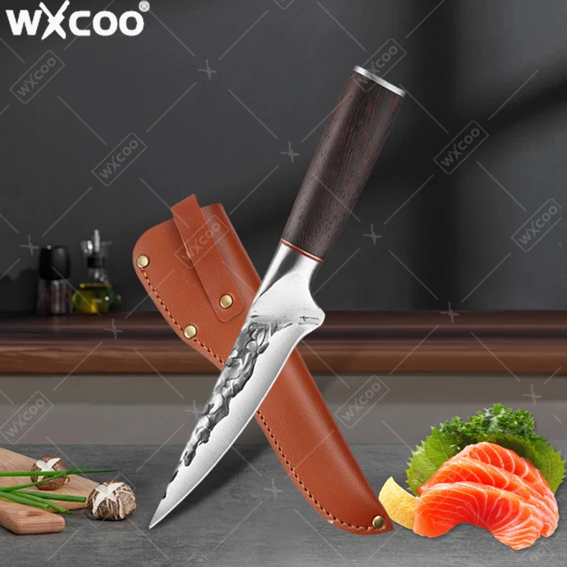 Multifunctional Boning knife Wooden Handle Hand-forged Slaughter Knife Pig-Killing KnifeMeat Cleaver for Kitchen Accessories