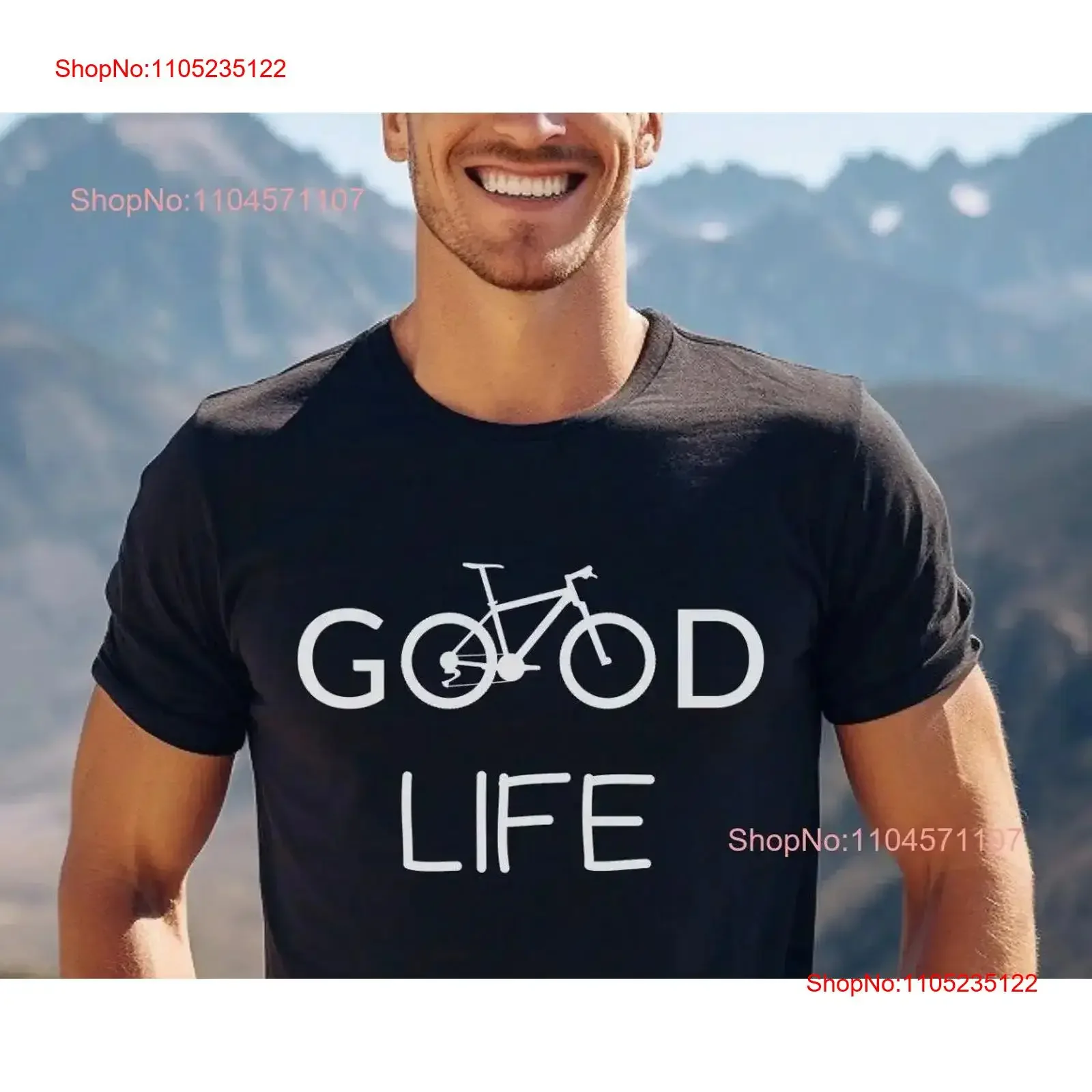 تي شيرت الدراجة لمحبي الحياة الجيدة دراجة جبلية عتيقة مغسولة أنيقة وممتدة برسومات للجنسين أوم كاجوال قليلاً