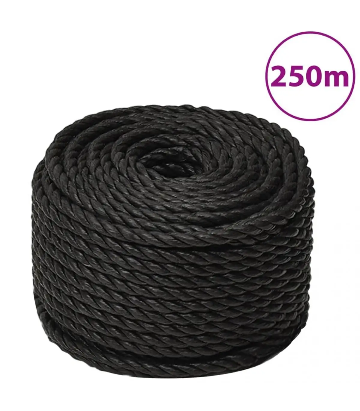 Metal ropes rope black polypropylene 14 mm 250 m