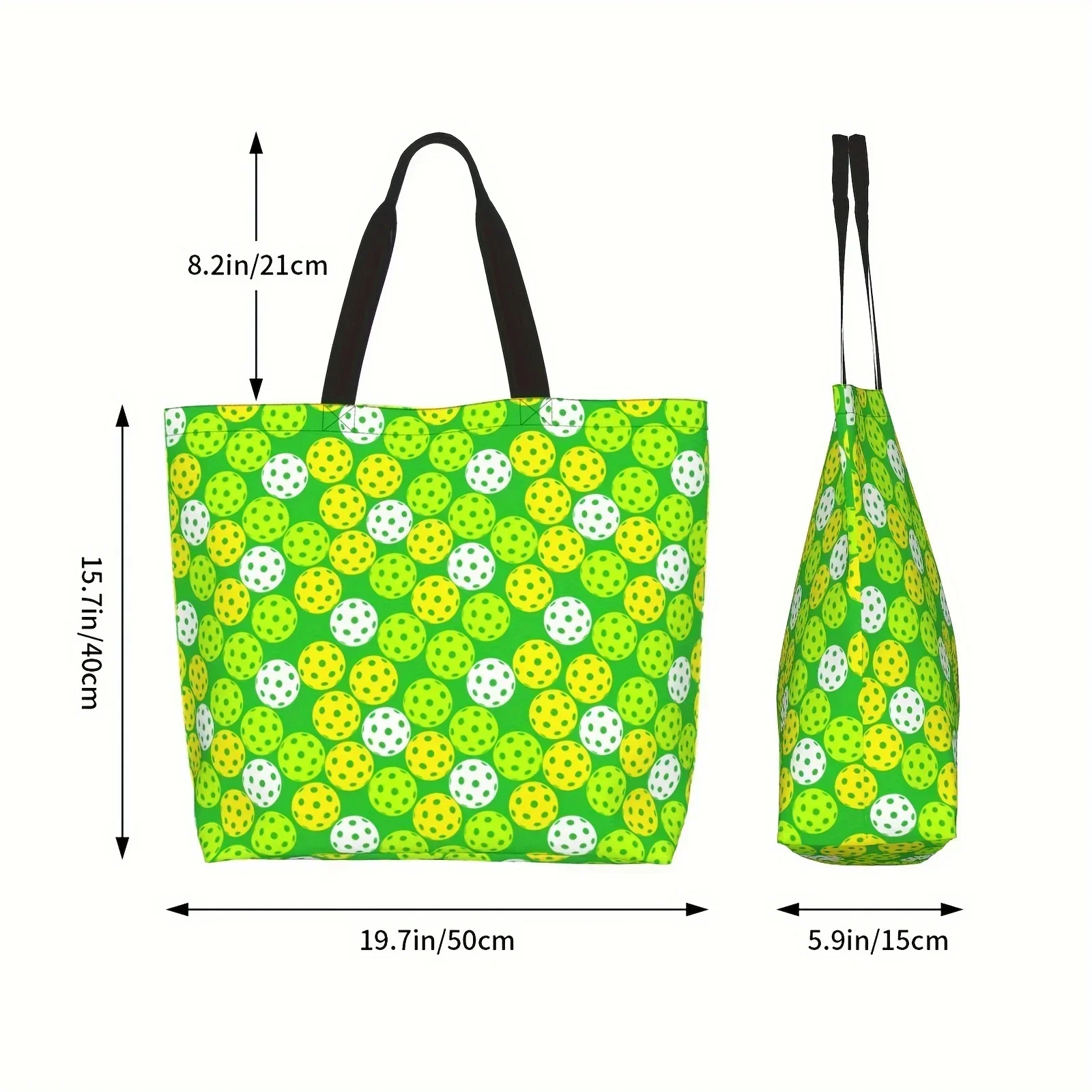 Custom Woman Pickleball Tote Handbag Large Oversize Casual Pickleball Sports Mom Beach Travel Bag