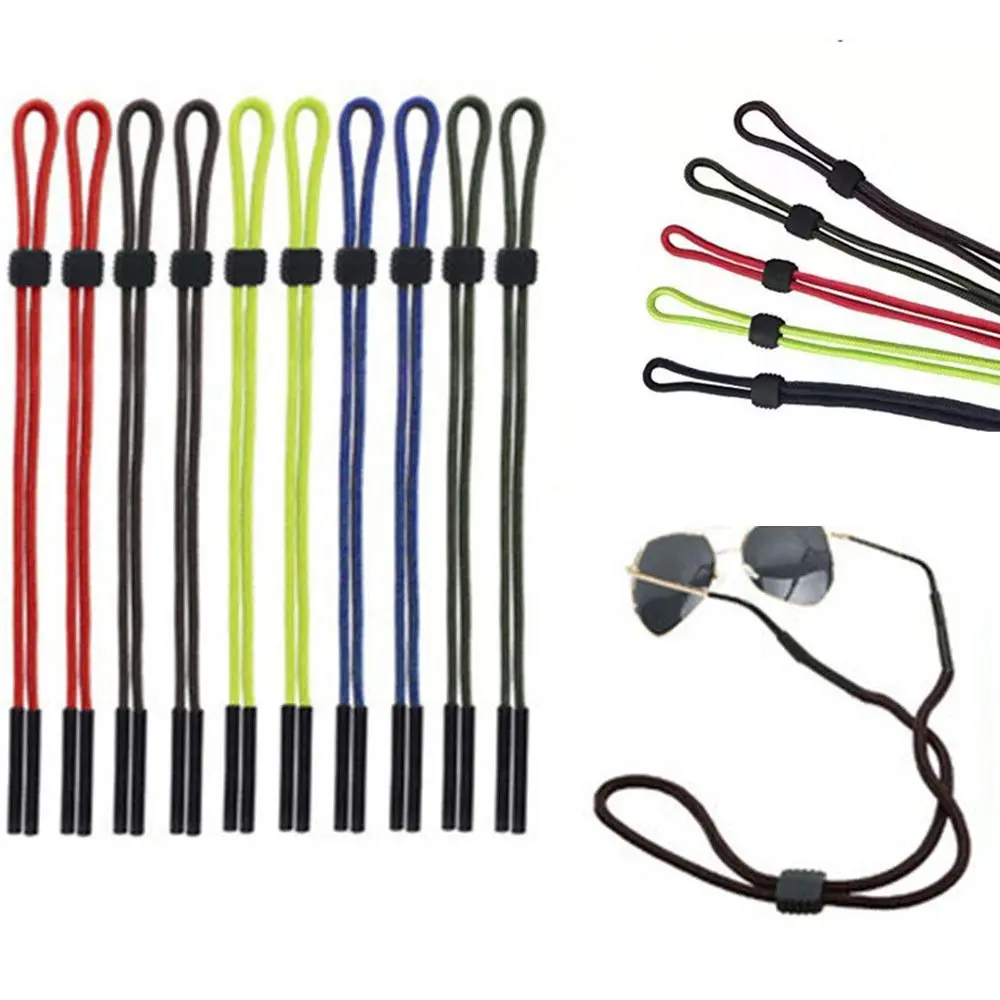 1PC Polyester Anti-slip Glasses Strap Rubber Adjustable Sunglasses Lanyard Multicolor Anti-slip Glasses Chain Outdoor Sports