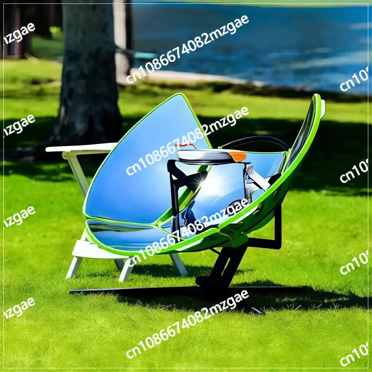 High Efficiency Parabolic Solar Oven - Boils Water & Cooks Food Faster, Portable Outdoor Cooking Stove for Camping
