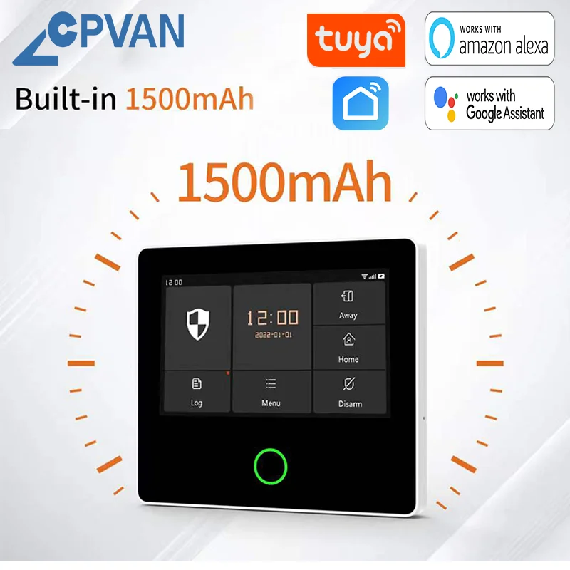 

CPVAN Wireless WIFI 4G Tuya Smart Home Security System Security Protection Home Alarm Built-in 1500mAH Works with Alexa