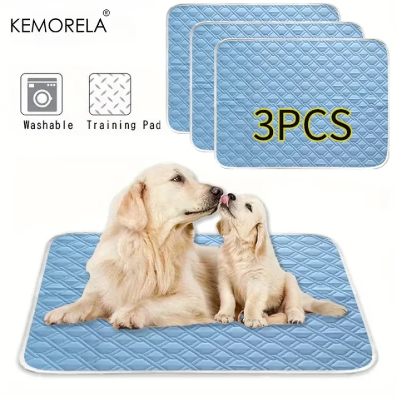 Kemorela 3pc New Upgraded Ice Cooling Experience Summer Pet Cooling Mat  Washable and Breathable Pet Cooling Pad All Season Pet