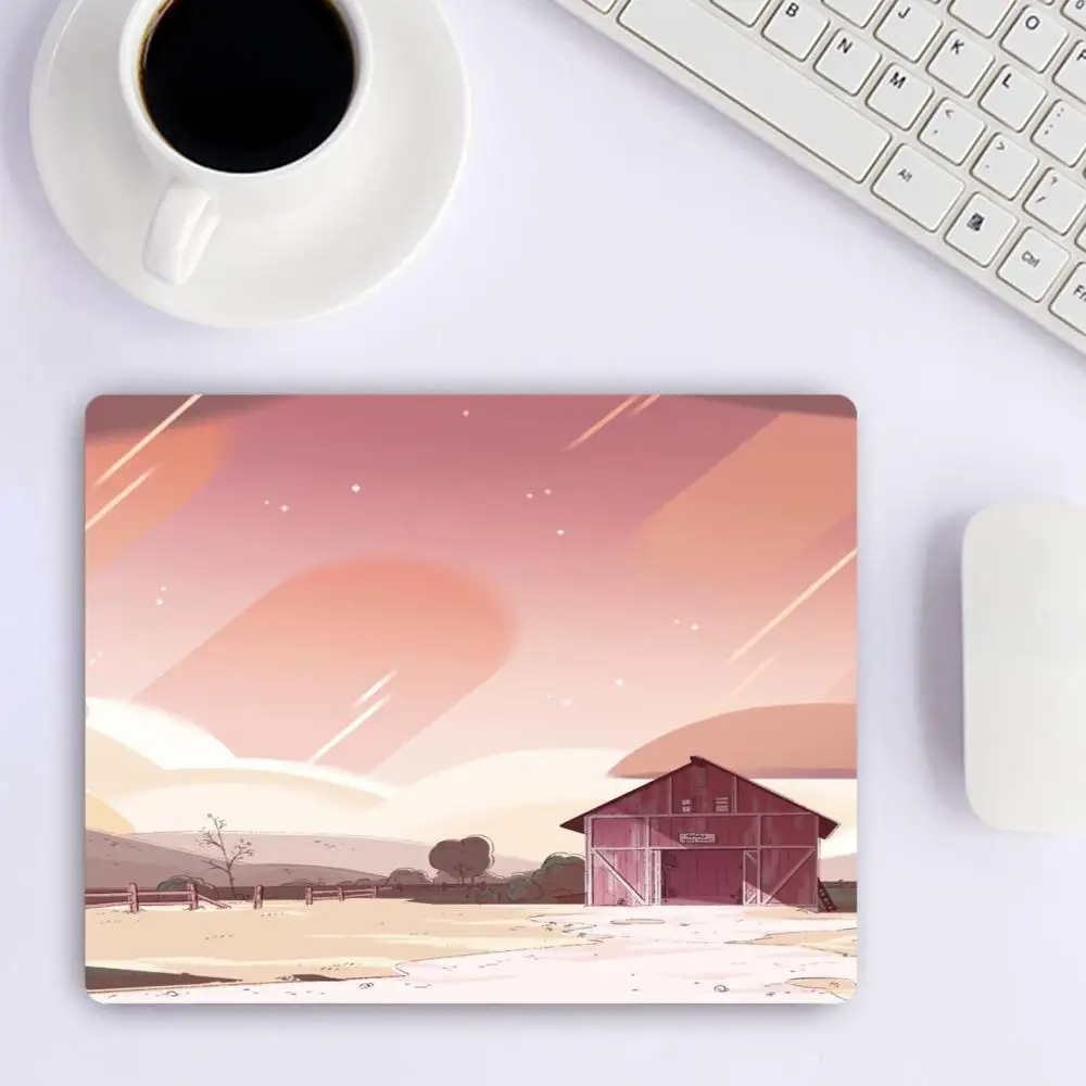

Gradient Sunset Mountain Gaming Mouse Pad with Locked Edges, Non‑Slip Landscape Art Large Desk Mat for Gamers Office