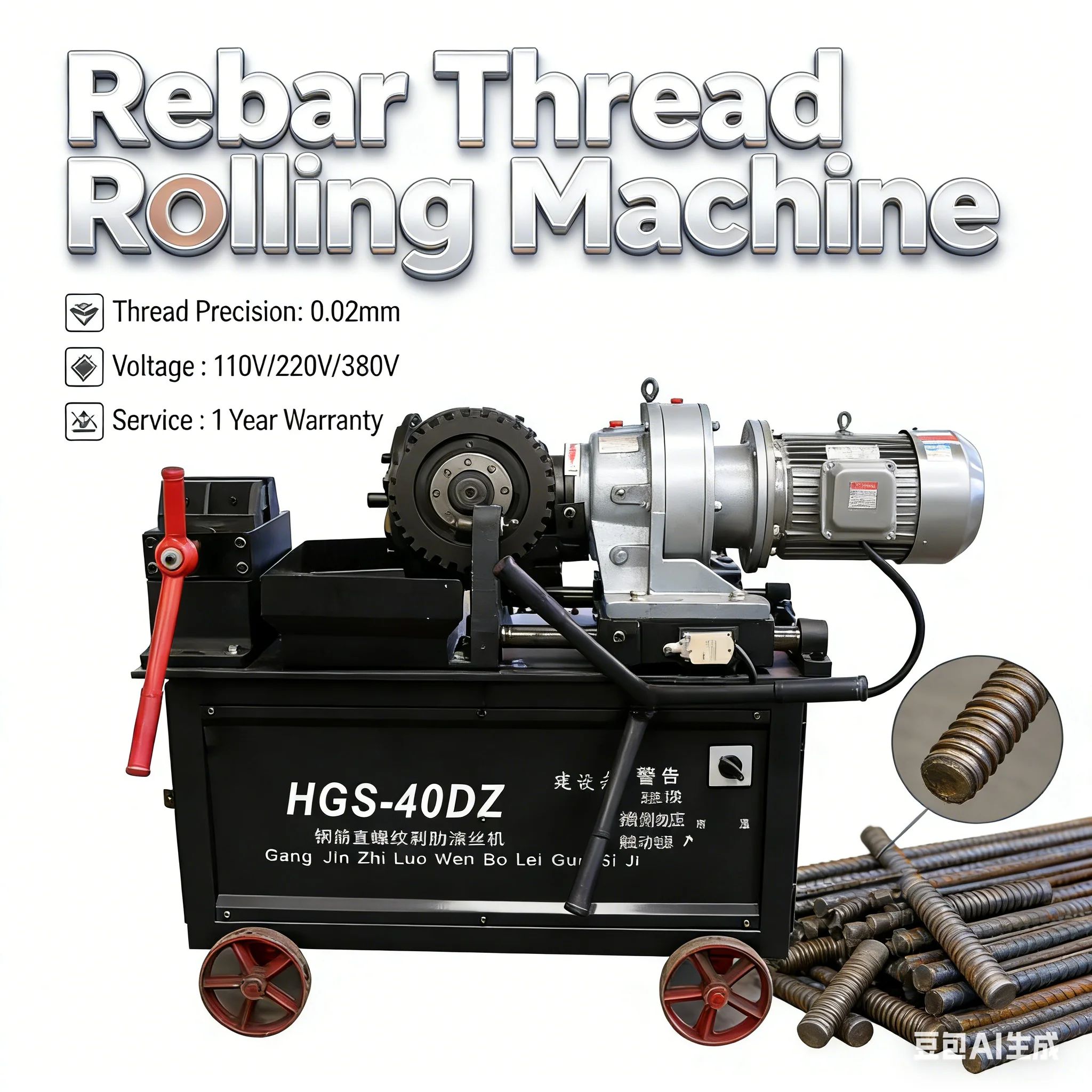 Customized Rebar Threading Machine With High Quality Rebar Thread Rolling Machine