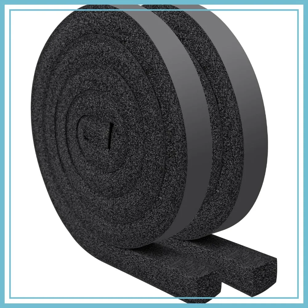

AC Window Seal Kit - 13Ft High Resilience Foam Weather Stripping, Noise Reducing & Air Leak Proof, No Glue, Black