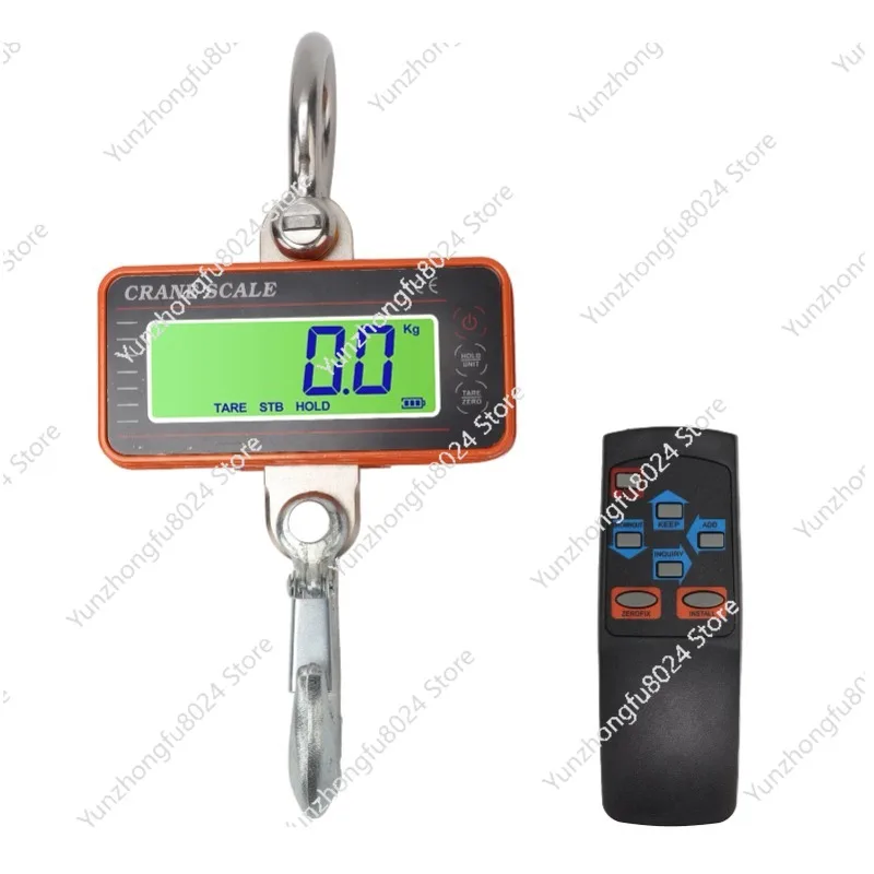

Digital Crane Scale 1500kg 3000lb Electronic Industrial Heavy Duty Hanging Scale with Remote Control LED Display Orange