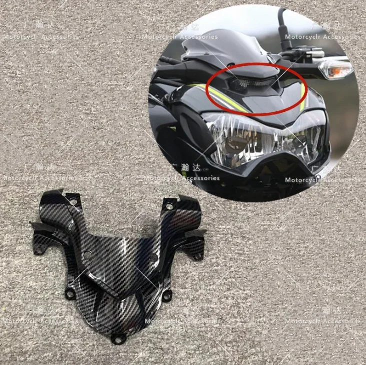 

Motorcycle Head Air Intake Fairing Fit For Kawasaki Z900 ZR900 2017-2018-2019 Head cover shell protective plate Replace Part