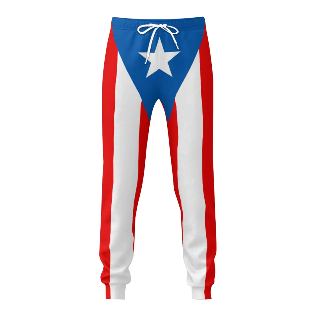 2025 Puerto Rico Flag Mens Sweatpants with Pockets Joggers for Men Sports Casual Sweat Pants With Drawstring