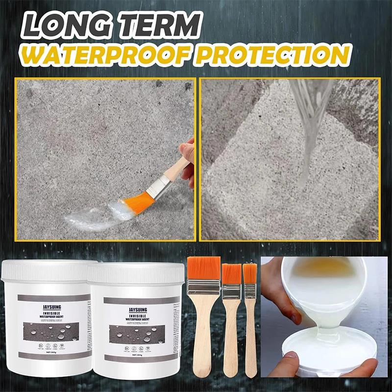 1500g Waterproof Coating Sealant Agent Transparent Repairing Waterproof Anti-Leakage Agent Strong Bonding Adhesive With Brush