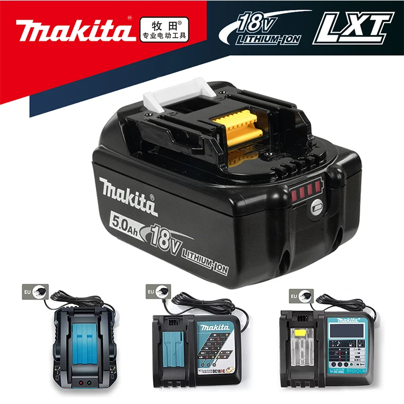 

100% Original Makita 18V3A Charger with Rechargeable Battery, Makita BL1830 BL1830B BL1840 BL1850B BL1840 BL1850 Fast Charging