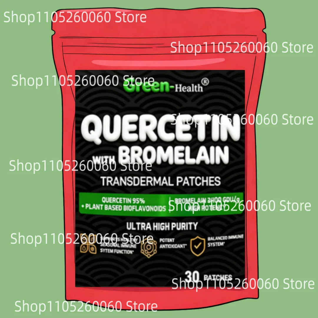 Quercetin Transdermal Patches With Bromelain - Immune Support For One Month Supply 30 Patches