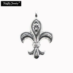 Pendant Fleur-de-lis Lily 925 Sterling Silver Fit Necklace Europe Brand New Fine Man Woman Jewelry Vintage Rebel Bijoux Gift