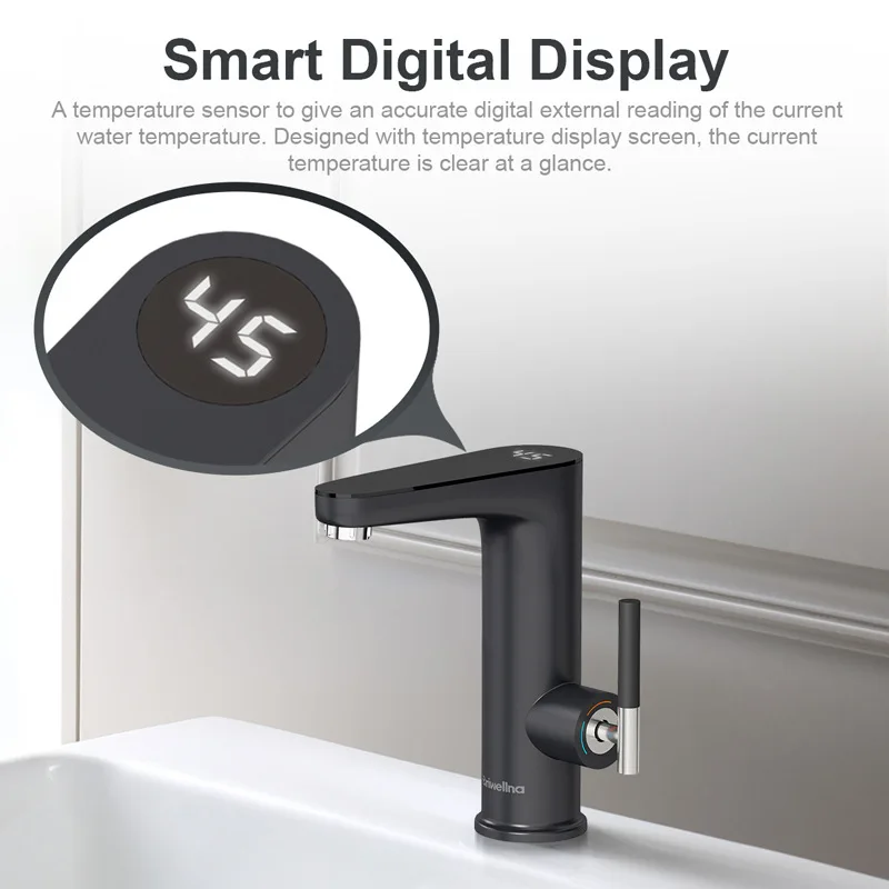 3200 واط سخان مياه كهربي صنبور المطبخ Tankless Geysers صنبور سخان التدفئة الحنفية سخانات لحظية Robinet 220 فولت