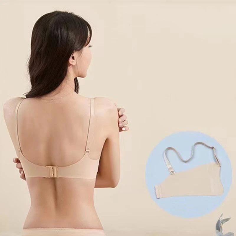 

Надувной бюстгальтер без бретелек с глубоким V-образным вырезом, увеличивающий грудь для женщин, утолщенное нижнее белье, без