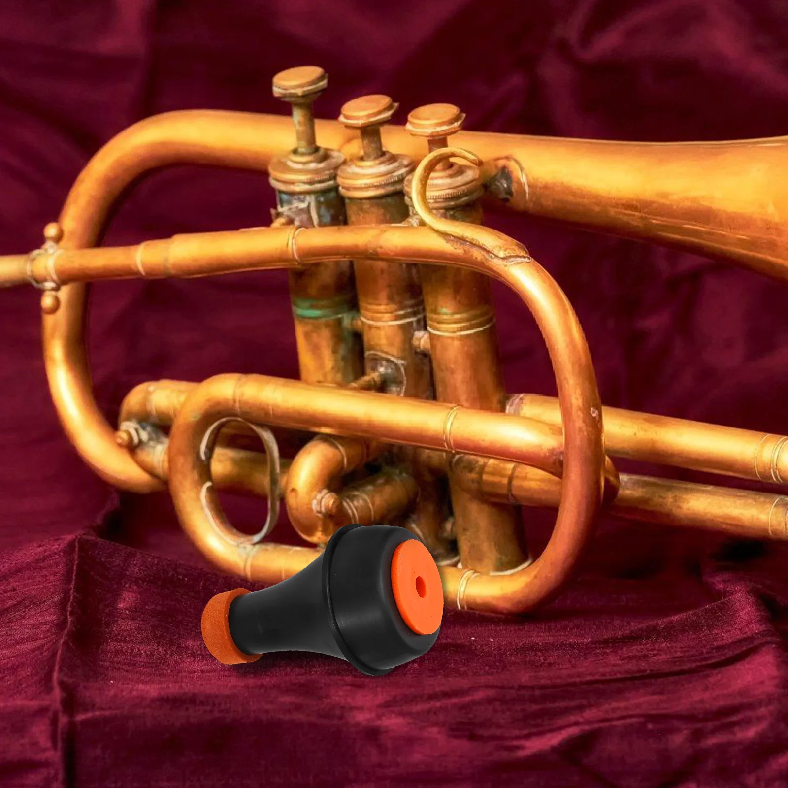 

1 Set Lightweight Abs Trumpet Mute Kit Transparent Mouthpiece Volume Reduction Practice Performance Brass Instruments Noise