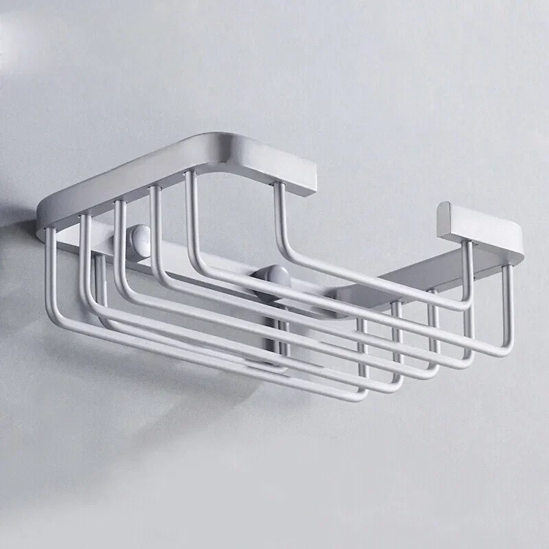 Stainless Steel Soap Dishes Wall Mounted Shower Soap Holder Bathroom Storage Box Container Soap Dish Basket Tray Rack