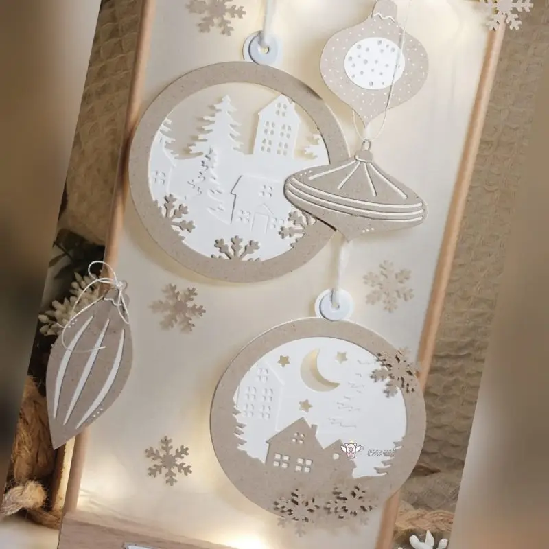 Piggy Craft metal cutting dies cut die mold Christmas bell tag Scrapbook paper craft knife mould blade punch stencils dies