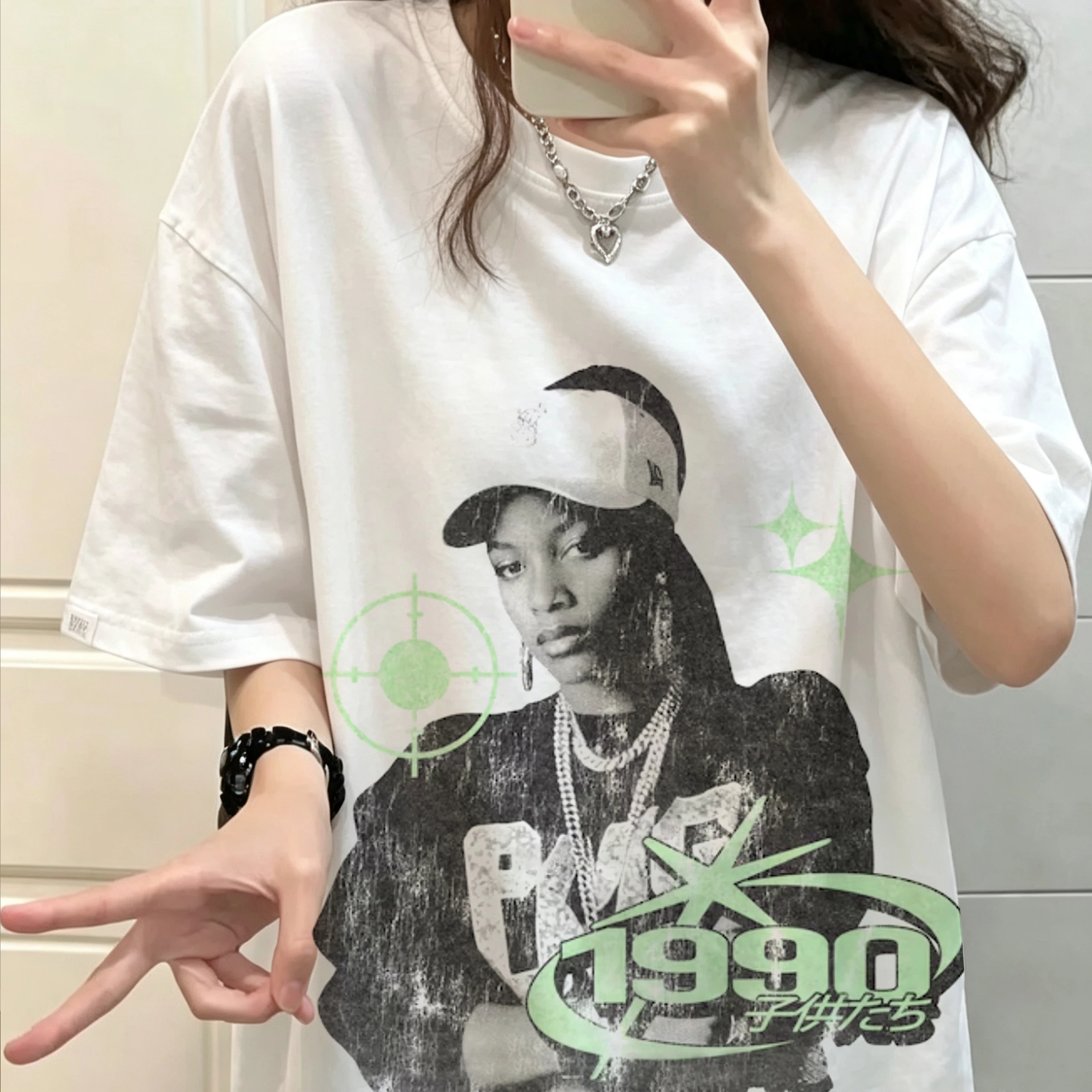 Y2K Streetwear Design 90s Rap Graphic Harajuku Short Sleeve Cotton T-shirt Men Women Harajuku Y2K Vintage Casual Streetwear Tops