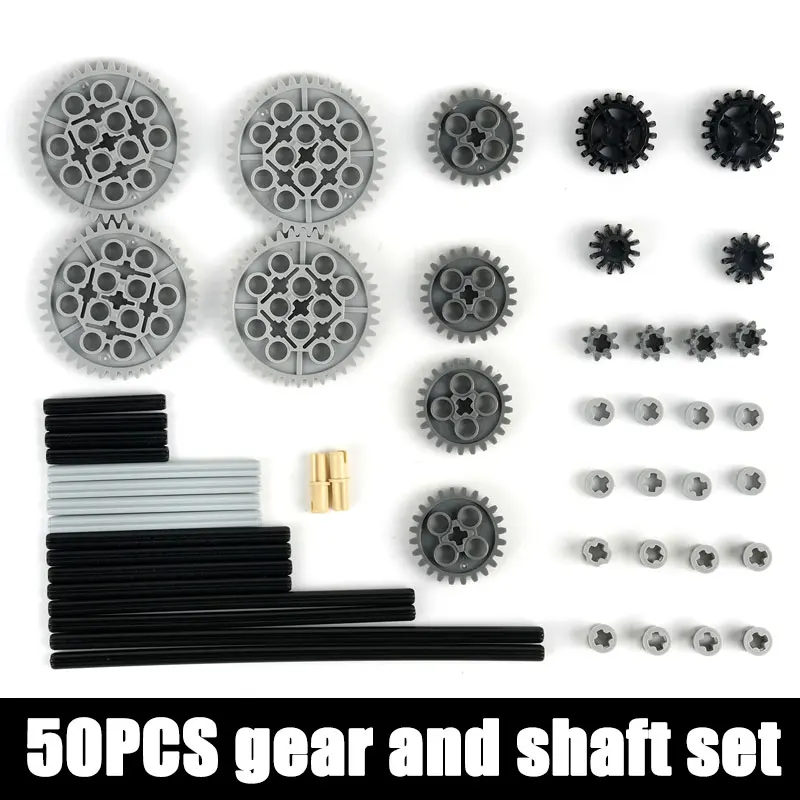 10928 51416 3649 3648 50PCS MOC Technical Gear Axle Frictionless Cross Pins Building Blocks Connector Bricks Parts DIY Toys