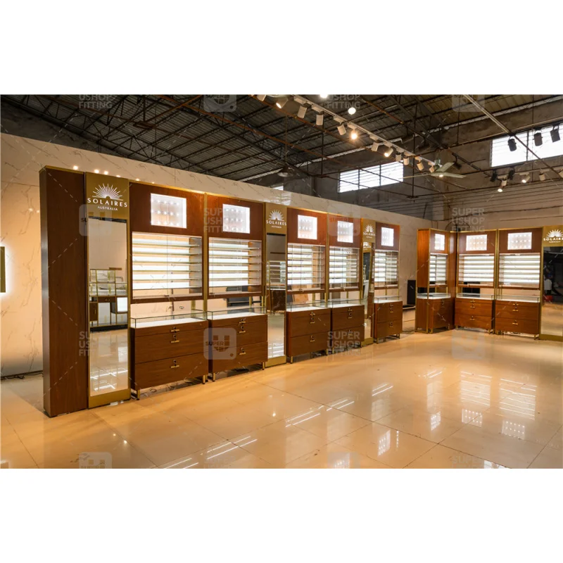 custom.Custom Retail Eyewear Shop Interior Design Decoration Sunglasses Storage Display Cabinet Optical Shop Furniture