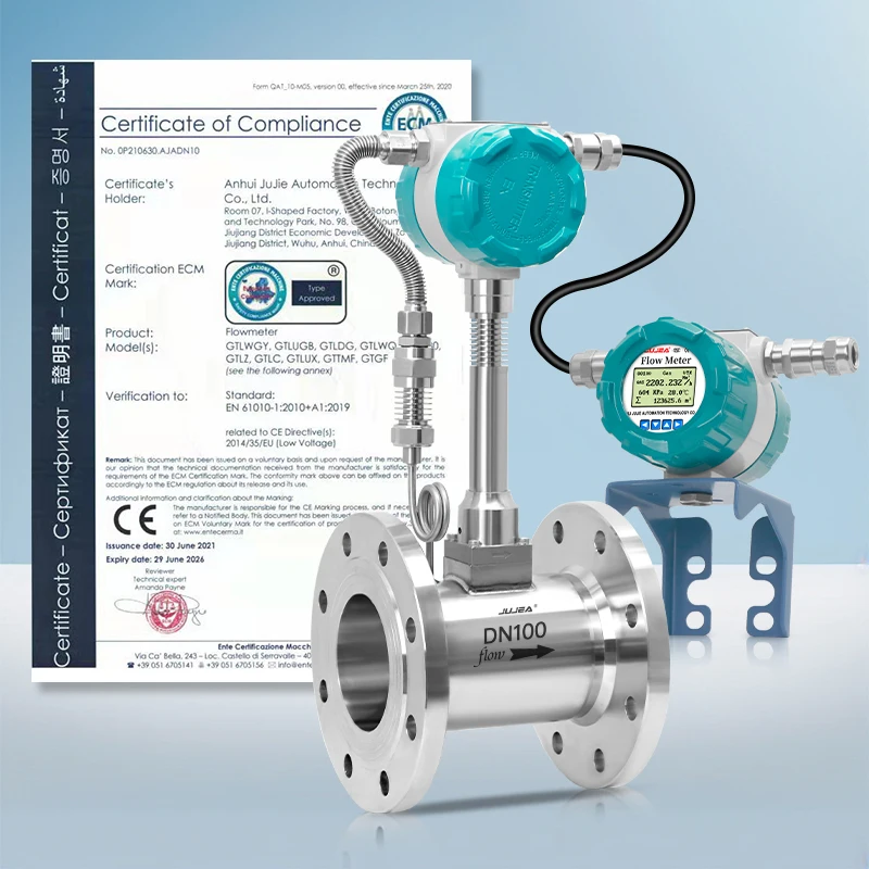 

Split Precession Flowmeter for Natural City , High Accuracy with Temperature Compensation and 4-20mA Signal Output